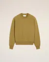 Ami Alexandre Mattiussi Mustard Cotton Tonal Ami De Coeur Sweatshirt Yellow In Havana