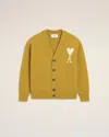 Ami Alexandre Mattiussi Ami Paris 'ami De Coeur' Cardigan In Havana/offwhite