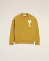 Ami Alexandre Mattiussi Adc Intarsia Wool Sweater In Havana/offwhite