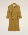 Ami Alexandre Mattiussi Mustard Wool Trench Coat Yellow In Havana