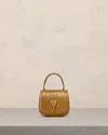 Ami Alexandre Mattiussi Paris Paris Embossed Leather Shoulder Bag In Bronze