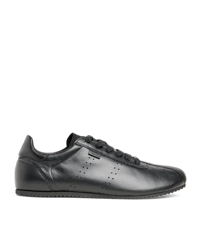 Ami Alexandre Mattiussi Nappa Leather Step Sneakers In Black
