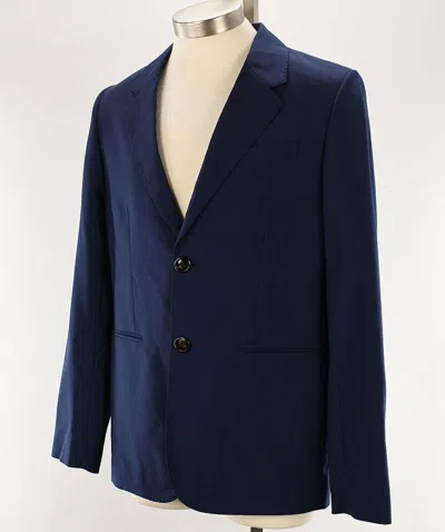 Pre-owned Ami Alexandre Mattiussi Nautical Blue Regular Fit Wool Suit Jacket 48 Us 38