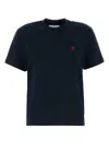 Ami Alexandre Mattiussi Ami Paris Ami De Coeur T-shirt In Organic Cotton In Blue