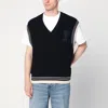 Ami Alexandre Mattiussi Ami Paris Sleeveless Ribbed Sweater In Blue