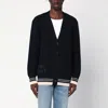 Ami Alexandre Mattiussi Man Cardigan Navy Size S Virgin Wool