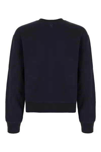 Ami Alexandre Mattiussi Navy Blue Cotton Sweatshirt