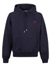 Ami Alexandre Mattiussi Adc Cotton Hoodie In Blue