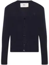 Ami Alexandre Mattiussi Ami De Coeur Cardigan In Navy Blue