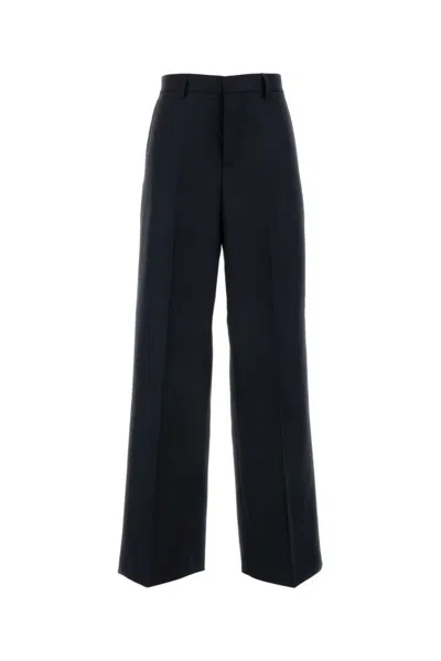 AMI ALEXANDRE MATTIUSSI NAVY BLUE WIDE LEG PANT