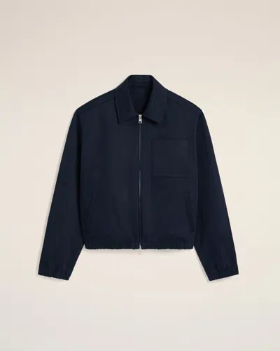 Ami Alexandre Mattiussi Ami Paris Ami De Coeur Zipped Jacket In Blue