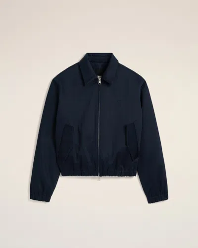 Ami Alexandre Mattiussi Navy Cotton Ami De Coeur Zipped Jacket Blue In Navy Blue