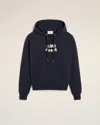 Ami Alexandre Mattiussi Navy Cotton Hoodie With Ami Paris Patch Blue In Navy Blue
