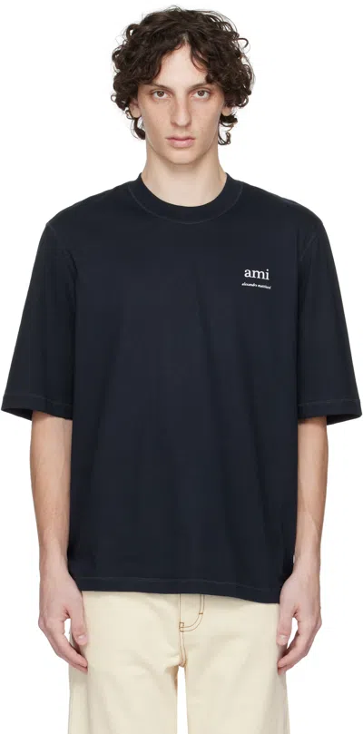 Ami Alexandre Mattiussi Black Short Sleeve Crew Neck T-shirt In Cotton Man