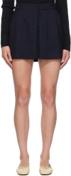 Ami Alexandre Mattiussi Navy Panels Miniskirt In Blue