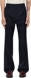 Ami Alexandre Mattiussi Navy Straight-fit Trousers In Navy Blue/4011