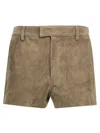 Ami Alexandre Mattiussi Ami Paris Women Suede Shorts In Black