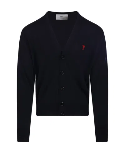 Ami Alexandre Mattiussi Night Blue V-neck Cardigan