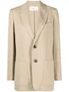 Ami Alexandre Mattiussi Notched-lapel Single-breasted Blazer In 265 Champagne