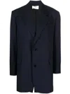 Ami Alexandre Mattiussi Notched-lapels Single-breasted Blazer In Blue