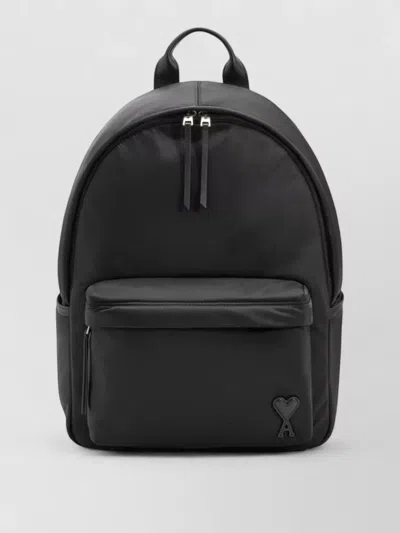 Ami Alexandre Mattiussi Nylon Backpack Top Handle Front Pocket