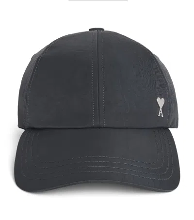 Ami Alexandre Mattiussi Nylon Logo Cap In Black