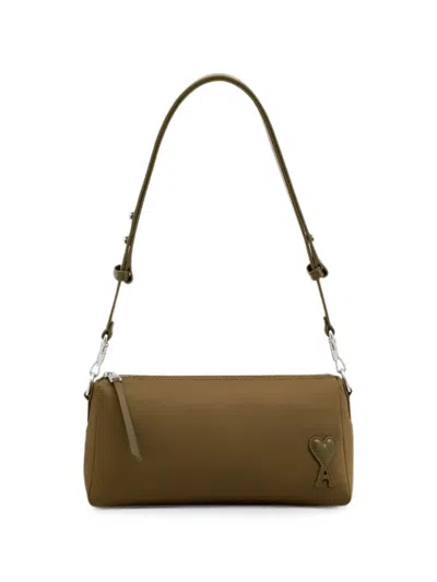 Ami Alexandre Mattiussi Nylon Marcel Bag In Brown