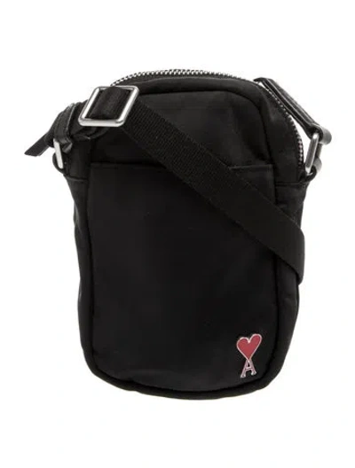 Pre-owned Ami Alexandre Mattiussi Nylon Messenger Bag In Black