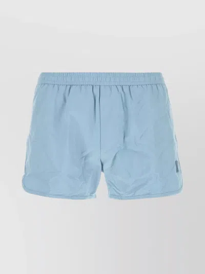 Ami Alexandre Mattiussi Nylon Swim Shorts Featuring Elastic Waistband In Blue