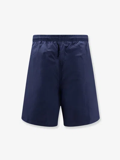 Ami Alexandre Mattiussi Ami Paris Logo Plain Elasticated Waistband Swim Shorts In Blue