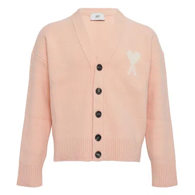Ami Alexandre Mattiussi Off White Adc Cardigan In Neutral