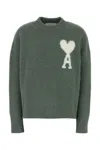 Ami Alexandre Mattiussi Ami Paris Ami De Coeur Logo Detailed Knitted Jumper