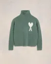 Ami Alexandre Mattiussi Ami De Coeur Funnel Neck Sweatshirt In Antique Clay