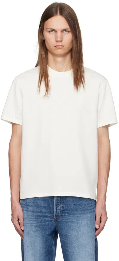 Ami Alexandre Mattiussi Off-white Ami De Coeur T-shirt In Off White/150