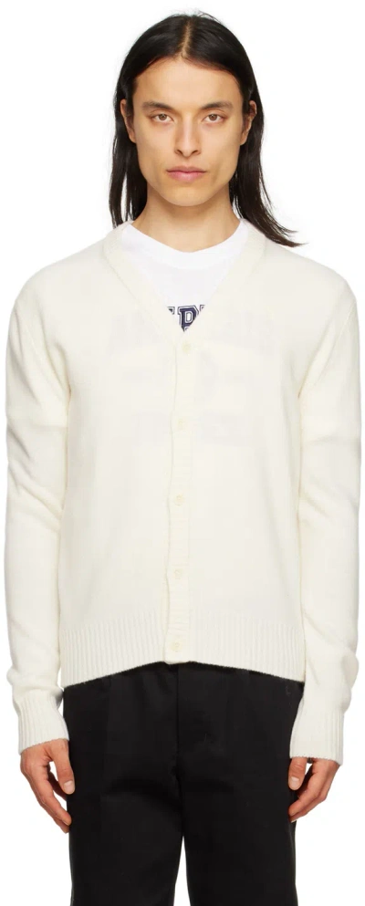Ami Alexandre Mattiussi Off-white Ami De Cœur Cardigan In Natural White/168