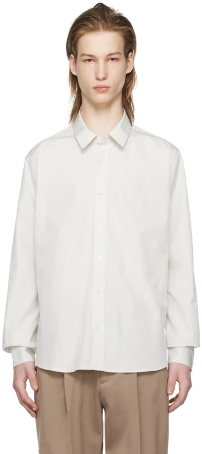 Ami Alexandre Mattiussi Off-white Ami De Cœur Shirt In 193 Chalk