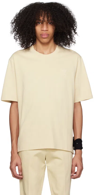 Ami Alexandre Mattiussi Off-white Ami De Cœur T-shirt In Vanilla/vanilla/714