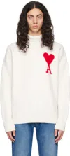Ami Alexandre Mattiussi Ami De Coeur Logo Sweater In Animal Print