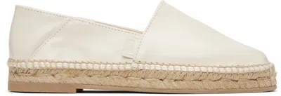 AMI ALEXANDRE MATTIUSSI OFF-WHITE 'AMI LEATHER' ESPADRILLES