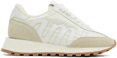 Ami Alexandre Mattiussi Off-white & Beige Rush Sneakers In Chalk/193