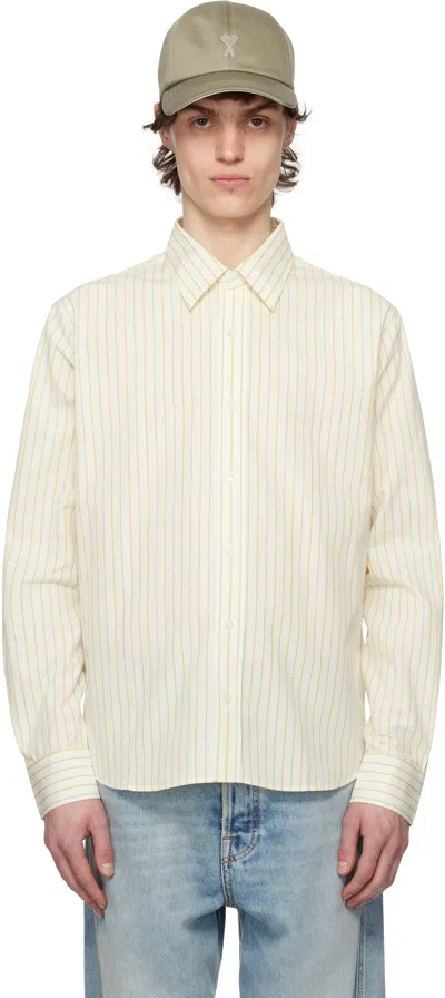 Ami Alexandre Mattiussi Off-white Classic Shirt In 1891 Off-white/liche