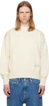 Ami Alexandre Mattiussi Ami Crewneck Sweater In Neutral