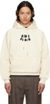 Ami Alexandre Mattiussi Ami Men Cream Cotton Sweatshirt In 136 White Cream