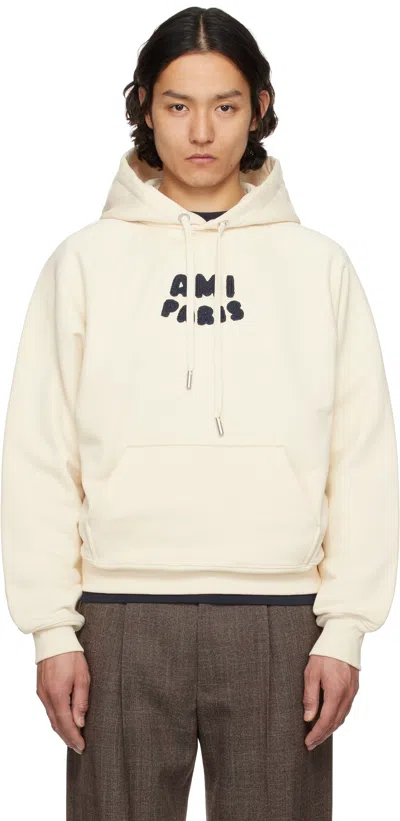 Ami Alexandre Mattiussi Ami Men Cream Cotton Sweatshirt In Neutral