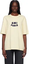 Ami Alexandre Mattiussi Ami Paris-patch T-shirt In White Cream