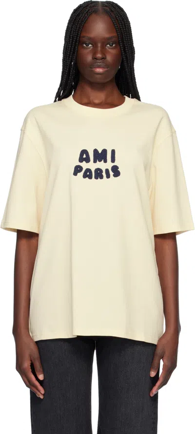 Ami Alexandre Mattiussi Ami Paris-patch T-shirt In Neutral