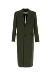 Ami Alexandre Mattiussi Wool Coat With Notch Lapel And Back Vent In Loden