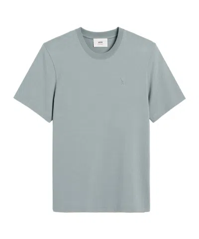 Ami Alexandre Mattiussi Open-necked Black Shirt In Gray