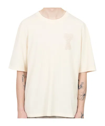 Ami Alexandre Mattiussi Open-necked Black Shirt In White