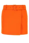 Ami Alexandre Mattiussi Ami Woman Orange Wool Mini Skirt In Orange